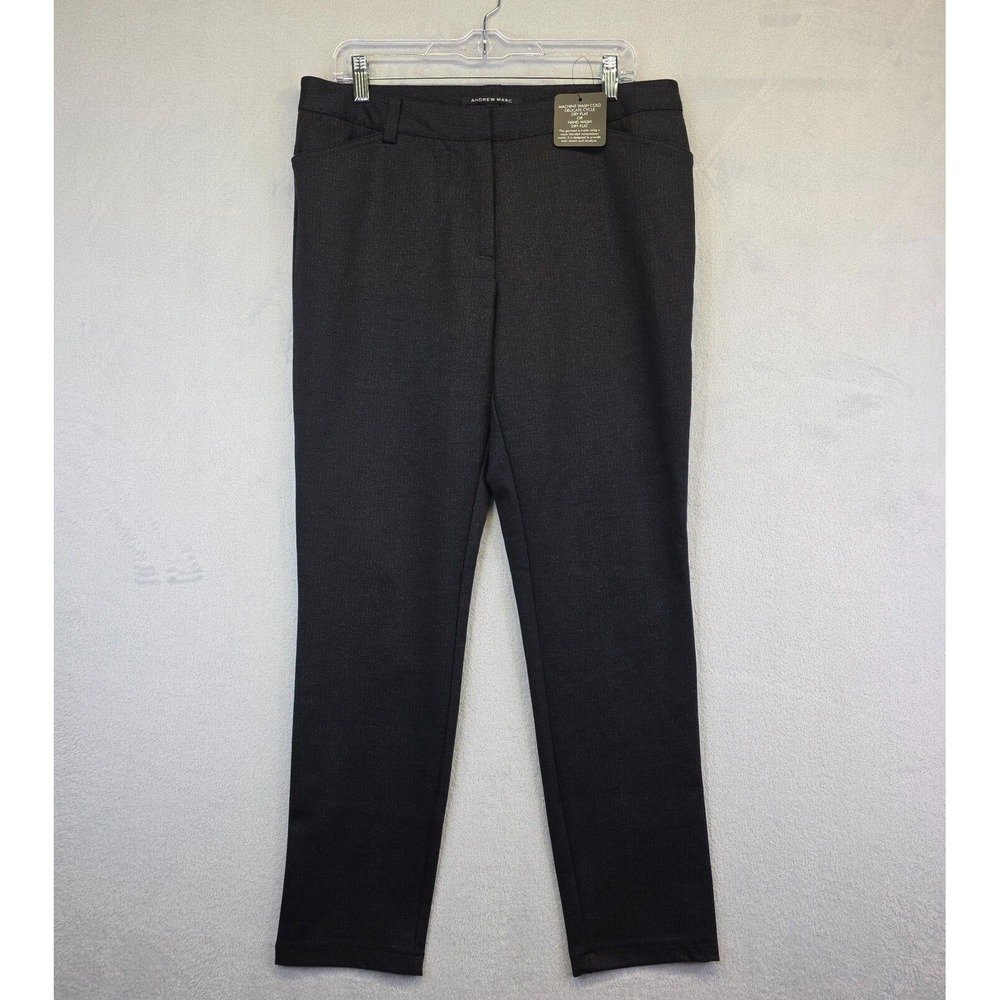 Andrew Marc Pants Womens 14 Black Skinny Slim Fit Stretch‎ Work Preppy Shaping